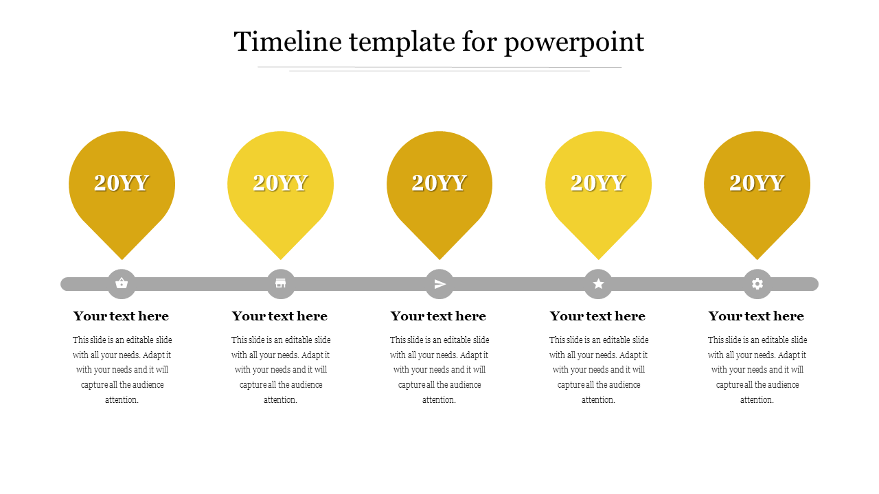 timeline template for powerpoint 2007-5-Yellow
